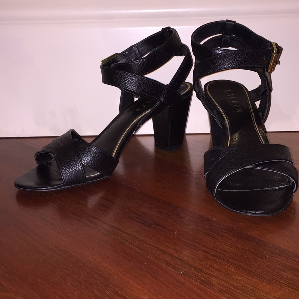 Ralph Lauren Black leather sandals